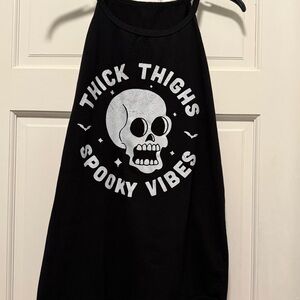 Black Skull Graphic Tank Top